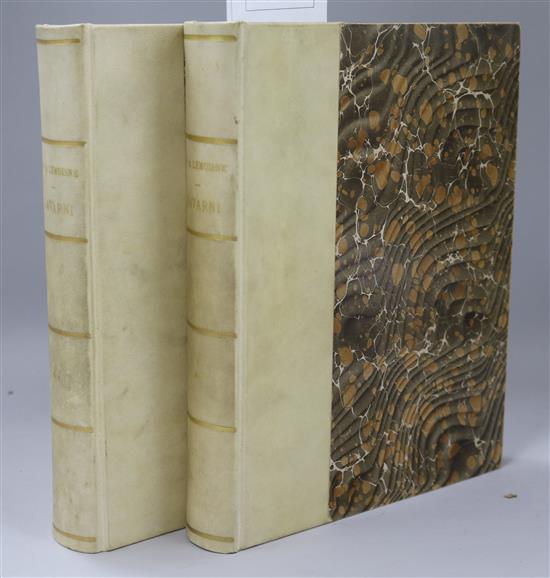 Two volumes of illustrated Gavarni printed by H. Floury
